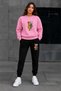 Unisex Winter Sweatshirt Two Threaded Tracksuit Set Oversize Casual Sportswear Robotic Bear Print