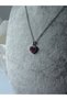 Steel Necklace with Zircon Stone Heart Models - 3