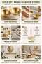 Gold Double Ladle Spoon Holder Vertical Countertop Spoon Holder Stand 18/10 304 Stainless Steel 723676 - 5