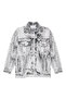 Hana Denim Patterned Oversize Jacket