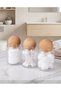 3-Piece Wooden Ball Lid Glass Bath Set Cotton Swabs & Cotton & Organizing Set - 4