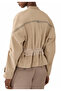 Women's Zippered Capsule Back Bomber Jacket - 3
