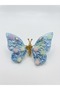 Girl's Shiny Glitter Butterfly Buckle with Colorful Flower Detail - 2
