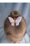 Girl's Shiny Glitter Butterfly Buckle with Colorful Flower Detail - 2
