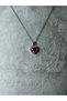 Steel Necklace with Zircon Stone Heart Models