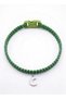 Green Hand-Knitted Macrame Cat Collar 27 cm - Stylish Cat Collar with Moon Figure Charm - 2