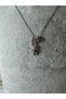 Steel Necklace with Teddy Bear Figure and Zircon Stone Model