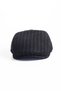 Men's Beanie Hat Classic Anthracite Striped Wool Fabric Standard Size (Autumn Winter) - 2