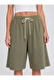 Women's Combed Cotton Relaxed Fit Jorts Bermuda Shorts - Khaki - C915 - 5