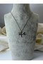Steel Necklace with Dolphin Figure and Zircon Stone Model - 5
