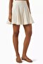 Cotton Silk Flared Mini Skirt