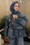 Bead Embroidered Denim Jacket