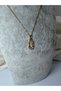 Steel Necklace Paperclip Model with Zircon Stone - 4