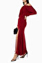 Off-Shoulder Slit Evening Dress - 2