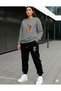 Unisex Winter Sweatshirt Two Threaded Tracksuit Set Oversize Casual Sportswear Robotic Bear Print - 2
