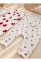 100% Cotton Mom and Dad Patterned 3-Piece Baby Romper Set – Newborn & 0-6 Months, Soft and Breathable Long Sleeve Romper - 3