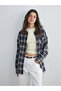 Özmarka New Season Plaid Oversize Women's Lumberjack Shirt Jacket - 4