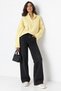 Yellow Wide Fit Soft Textured Stand Collar Knitwear Sweater - 3