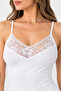 Women's 3-Pack Modal Cotton V-Neck Lace Detailed Thin Strap Undershirt Set Flexible Daily Underwear - 6