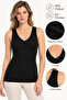 Women's Viscose Report V-Neck Wide Strap Athlete Flexible Daily Underwear - 6