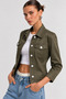 Button Detailed Lycra Women's Jacket - 4