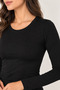 Women's 3-Piece Modal Cotton Crew Neck Long Sleeve Basic Undershirt Set Stretchy Casual Underwear - 3
