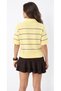 Yellow Essentials Striped Polo Collar Sweater - 5