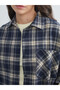 Özmarka New Season Plaid Oversize Women's Lumberjack Shirt Jacket - 3