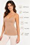 Women's Modal Cotton Thin Strap V-Neck Basic Undershirt Flexible Daily Undergarment - 6