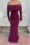 Stretchy Glittery Strapless Evening Dress Fabric Dress with Flounces - 4