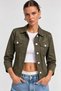 Button Detailed Lycra Women's Jacket