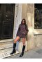 Women's Stand Collar Belted Short Trench Coat - 4