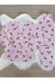 Cute Panda Patterned Bow Detail Soft Feel Long Sleeve Knitted Pajama Set