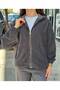 Women's Cupro Modal Hooded Jacket Zippered Relaxed Fit Casual Sports Jacket - 3