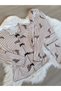 Cute Dog Patterned Bowknot Detailed Soft Feeling Long Sleeve Knitted Pajama Set - 2