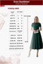 Women's Short Fabric Dress with Pockets and Long Crepe Sleeves - 6