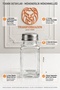 Retro Classic 304 Stainless Steel Glass Salt and Pepper Shaker Set with Lid 9X4 cm 2-Piece Spice Container 723681 - 5