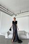 Satin Evening Dress Fabric Dress Collar Double Breasted - 4