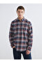 Regular Fit Plaid Gabardine Men's Shirt