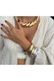 New Season Zr Brand Model Gold Large Plate Necklace - 3
