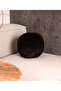 Plush Ball Pillow Dark Brown Plush Ball Cushion - 2
