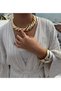 New Season Zr Brand Model Gold Large Plate Necklace - 4