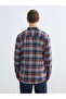 Regular Fit Plaid Gabardine Men's Shirt - 4