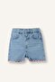 100% Cotton Embroidered Jean Light Blue Shorts Baby Girl H9573A526Hs - 2