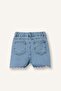 100% Cotton Embroidered Jean Light Blue Shorts Baby Girl H9573A526Hs - 4