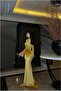 Satin Slit Bicycle Evening Dress Fabric Dress Collar - 2