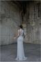 Thick Detailed Evening Dress with Stone Collar and Long Sleeves - 3
