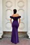 Stretchy Slit Strapless Evening Dress Fabric Dress Satin - 3