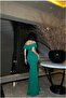 Stone Maxi Detailed Evening Dress with Straps - 3