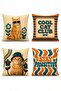 Cats with Blue Glasses Patterned 4-Piece Throw Pillow Cover Set - 3